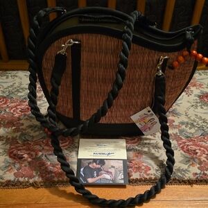 Elegant Black and Brown Women's Shoulder Bag